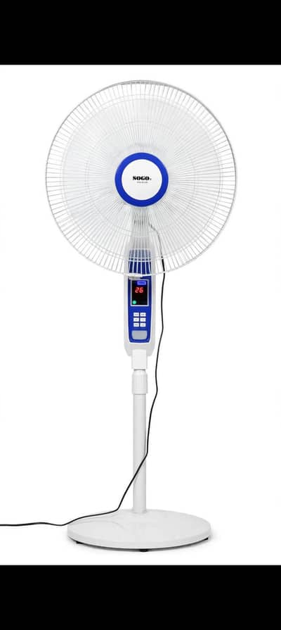 SOGO  Rechargeable Pedestal Fan 18 with Remote 1 Year used .