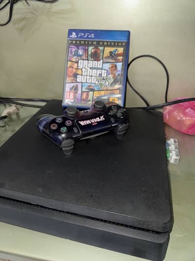 with full setup of gaming ps4 slim withi original controller box 1tb