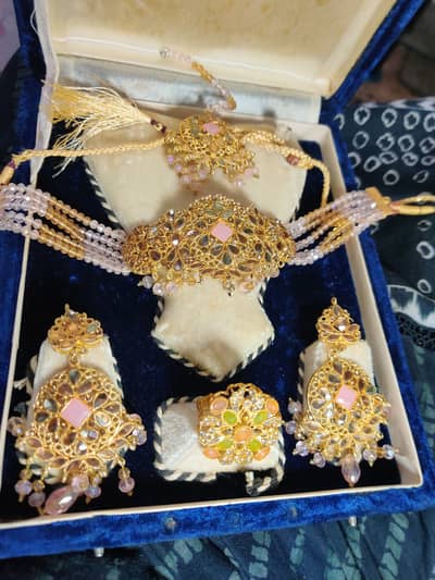 Pink Kundan Bridal Choker Set Dulhan Set With Bangles - Lahore*
