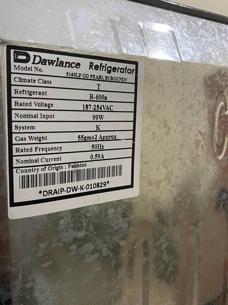 new fridge dawlance 1