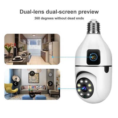 Speed-x Sp-e28-2 Dual Lens Bulb Camera 1080p