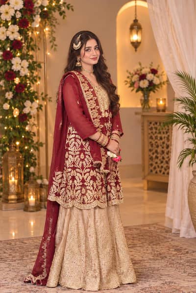 Elegant Maroon Bridal Lehenga for Sale