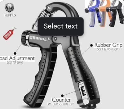 Adjustable Hand Grip Strengthener 5–60KG with Counter