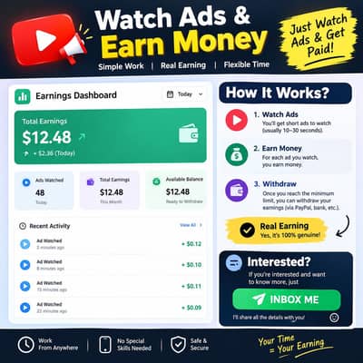 Watch adds and earn money_ part time online jobs