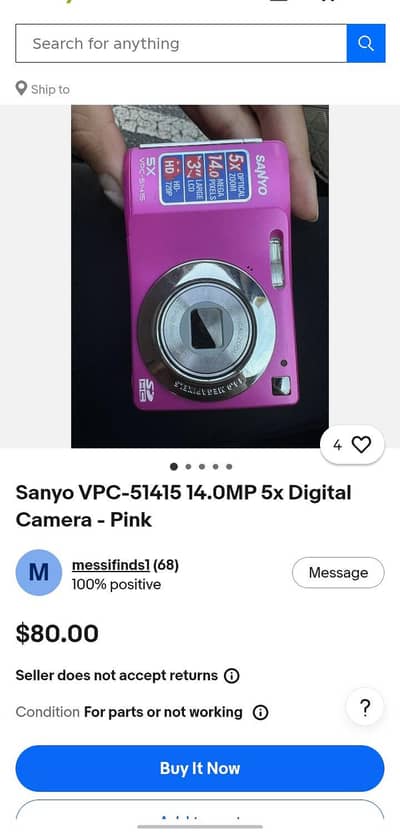 Sanyo VPC-S1415 14MP Digital Camera with 5x Optical Zoom
