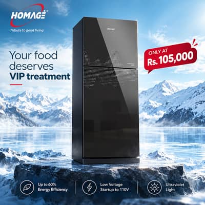 Homage Inverter Refrigerator Cryster Mirror-18Cuft - Model HRI-47662