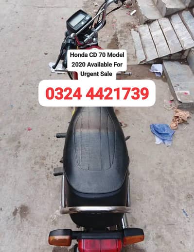 Honda CD 70 Model 2020 –  Available For Urgent Sale