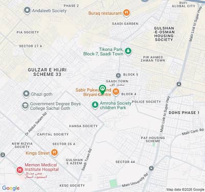 Saadi town block 4 house for sale ground+ one