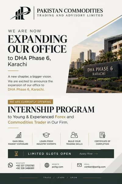 Forex & Commodities Trading Internship – PCAL | DHA Phase 6, Karachi