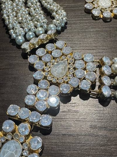 Elegant Pearl & Kundan Bridal Jewellery Set