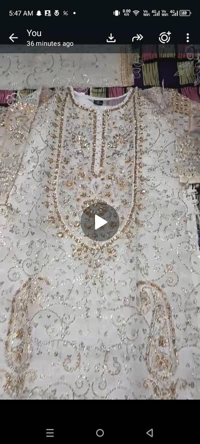 Nikkah Dress White Golden - Bridal - Worn Once