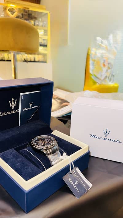Maserati Men's Chronograph Quartz Stainless Steel Black Dial 45mm