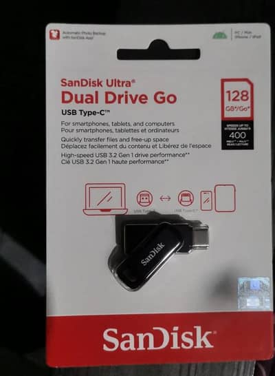 SanDisk Ultra Dual Drive Go 128G Type C + A Dual Port Fast Flash Drive