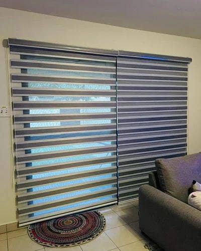 window blinds. wooden roller zaibra blinds. wood floor & pvc vinyl