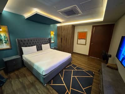 1Bed Fully Furnished luxury Apartment Available For per Day At The Top location of DHA Lahore