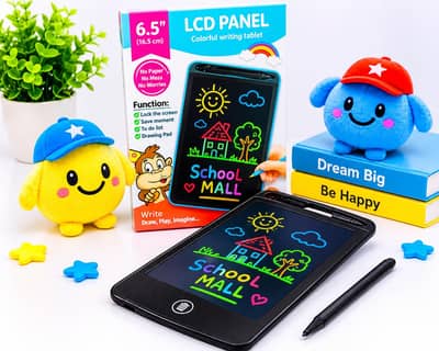 Kids LCD Writing Tablets 6.5" - Magic Slate For Kids - COD -Rawalpindi