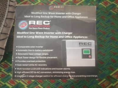 REC Inverter UPS + Solar Support | Auto Switchover | LCD Display