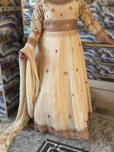 Beautiful Handmade Luxury Maxi with Adda & dabka Work