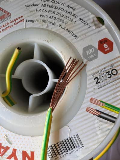 Pure Copper 7/44 wire 6mm cable