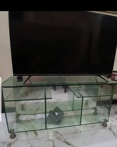 LED TV Glass Trolley