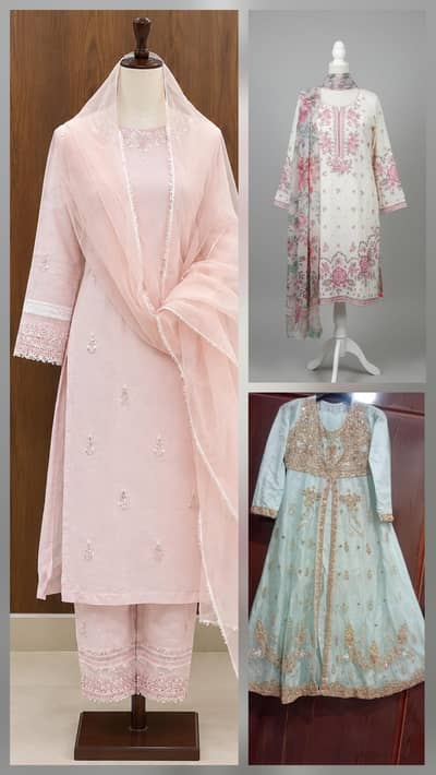3 different ready to wear stitched branded suits for sale