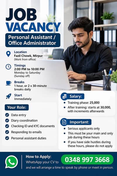 PA/ Data Entry/ coordinator