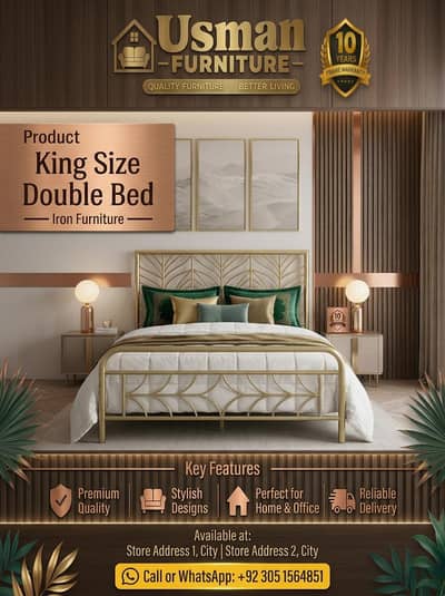 Bed Set//Double Bed//Single Bed// Iron Bed//Steel Bed/ 03051564851