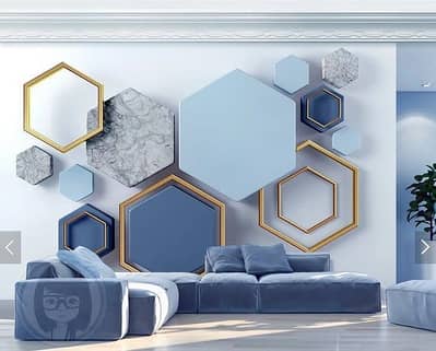 EME Society 3D Wallpaper | Custom Media Wall & Bedroom | Canvas | Viny