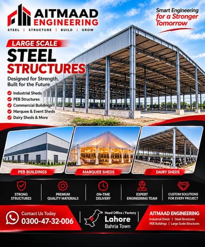 Steel Industrial Fabrication | PEB Sheds | Dairy Shed | Warehouse Shed