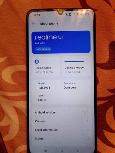 Realme Note 60x 4Gb Ram 64Gb Storage