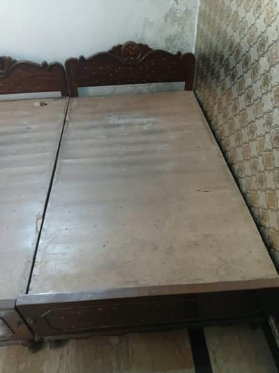 Premium Solid Wood Double Bed for Sale – Strong & Durable