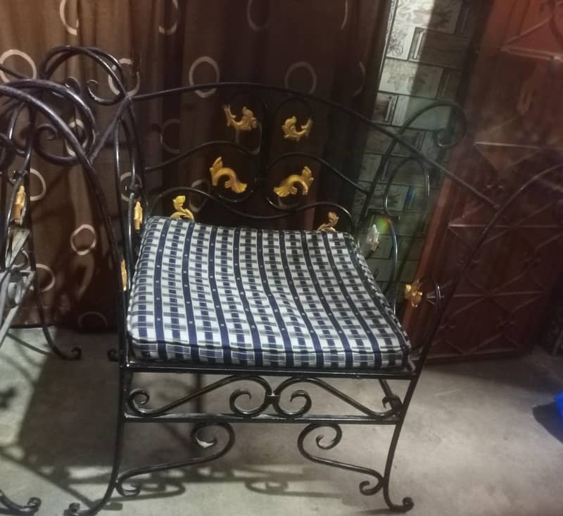 Iron Bed (7x6 ft) & 2 Iron Sofas Package 5
