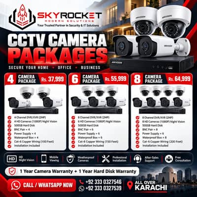 CCTV / DAHUA / HK VISION / IP CAMERA / WIRELESS CCTV / COLOUR VU