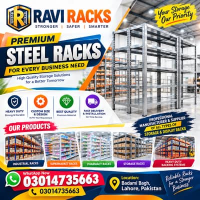 wall racks, iron racks/ steel racks, industrial racks, storage racks