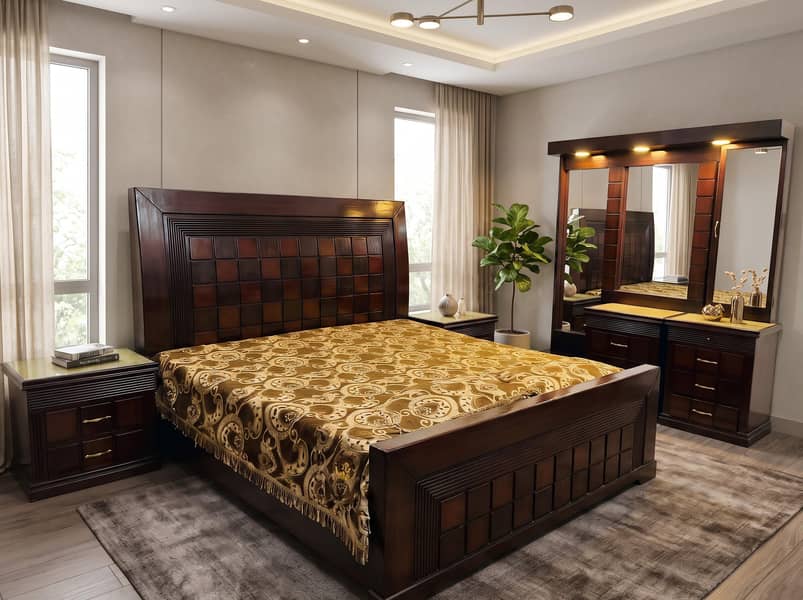 king Size Double Bed Set. 6