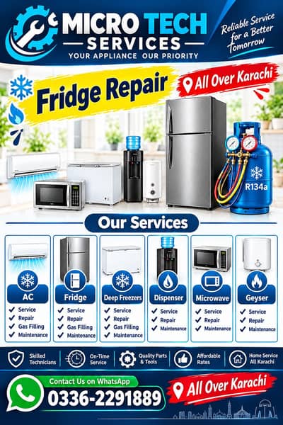 Fridge Repair - AC Repair - Microwave Repair - Geyser Repair