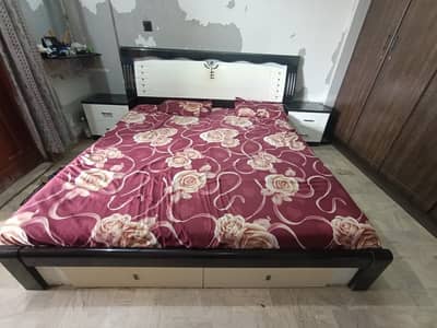 BED & MATTRESS WITH TWO CORNERS (SIDES) FOR SALE