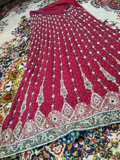 beautiful bridal Lehenga and meksi for sale