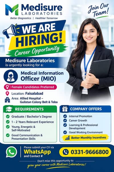 Female Medical information officer