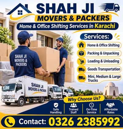 shah ji movers , Home And Office Shifting movers and packers transport