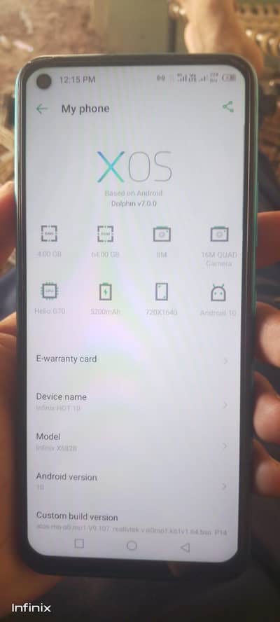 Infinix Hot 10 03446325804