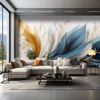 Custom 3D Wallpaper Lahore | Canvas Mural | Room & Office Wall | Vinyl