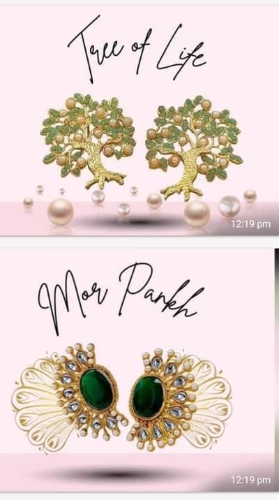 green earrings