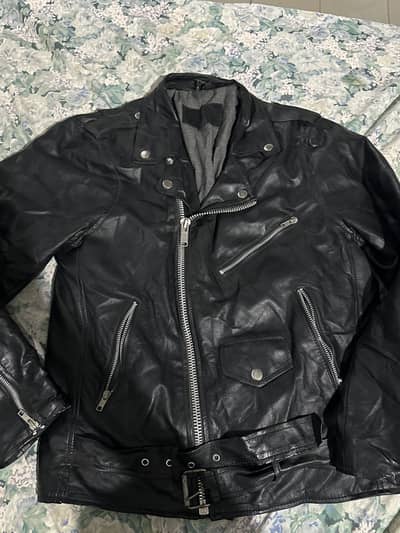 Biker lether jacket size large