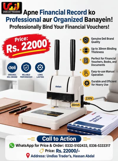 Deli Electric Voucher Binding Machine