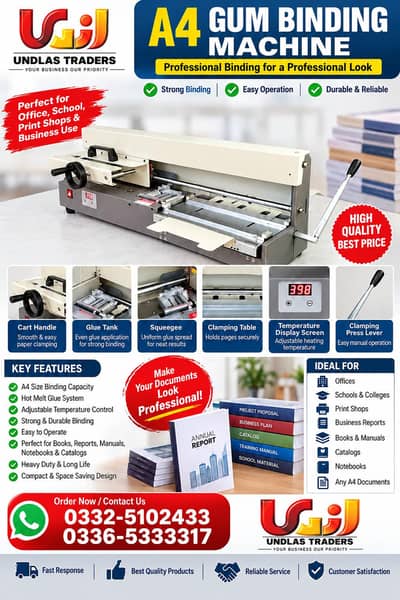 A4 GUM BINDING MACHINE Heavy Duty