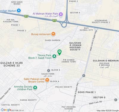 Pir Ahmed Zaman Blk-4, Park Facing 120 Yards Transfer Plot Available