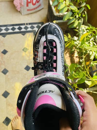 Premium ACTION Inline Roller Skates for Sale | Almost New Pink & black