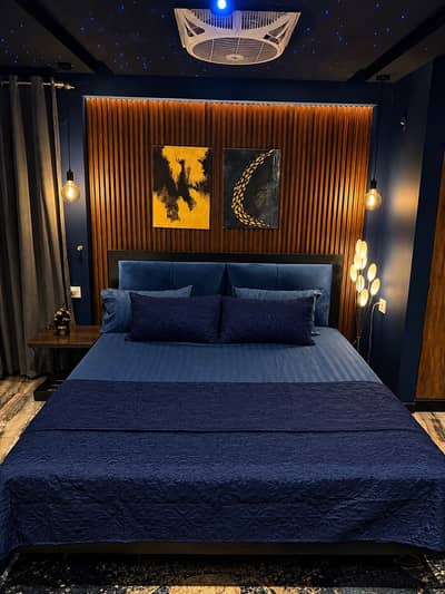 1 Bedroom VIP Full furnish flat per day available in Bahria town Lahore 0300 4561276