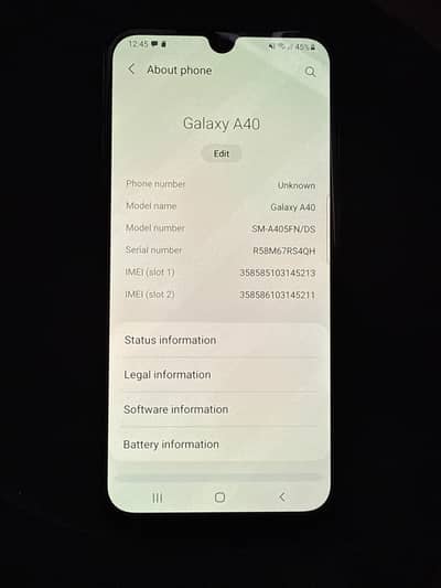 Samsung Mobile A40